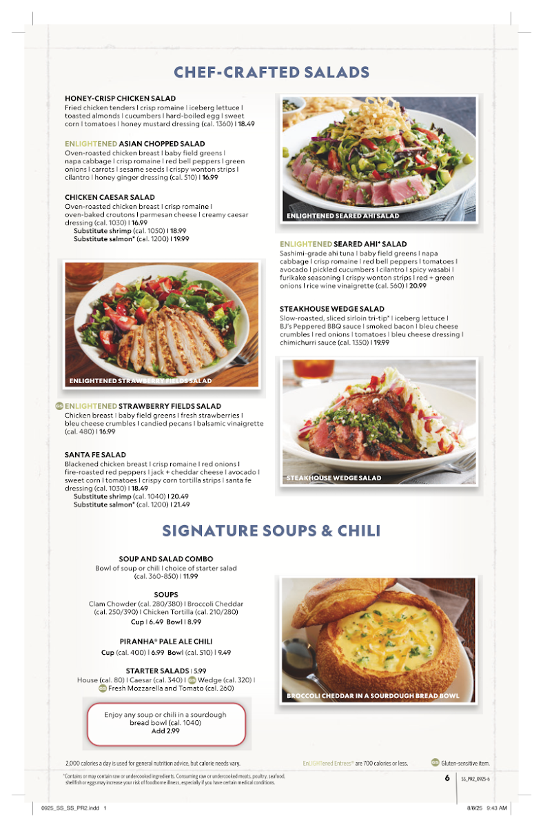 BJ's Restaurant & Brewhouse Menu 1