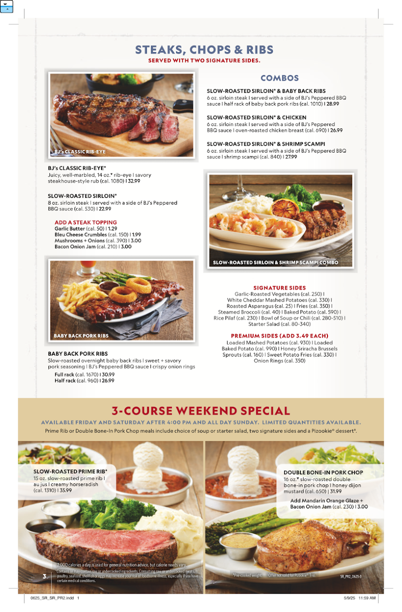 BJ's Restaurant & Brewhouse Menu 4