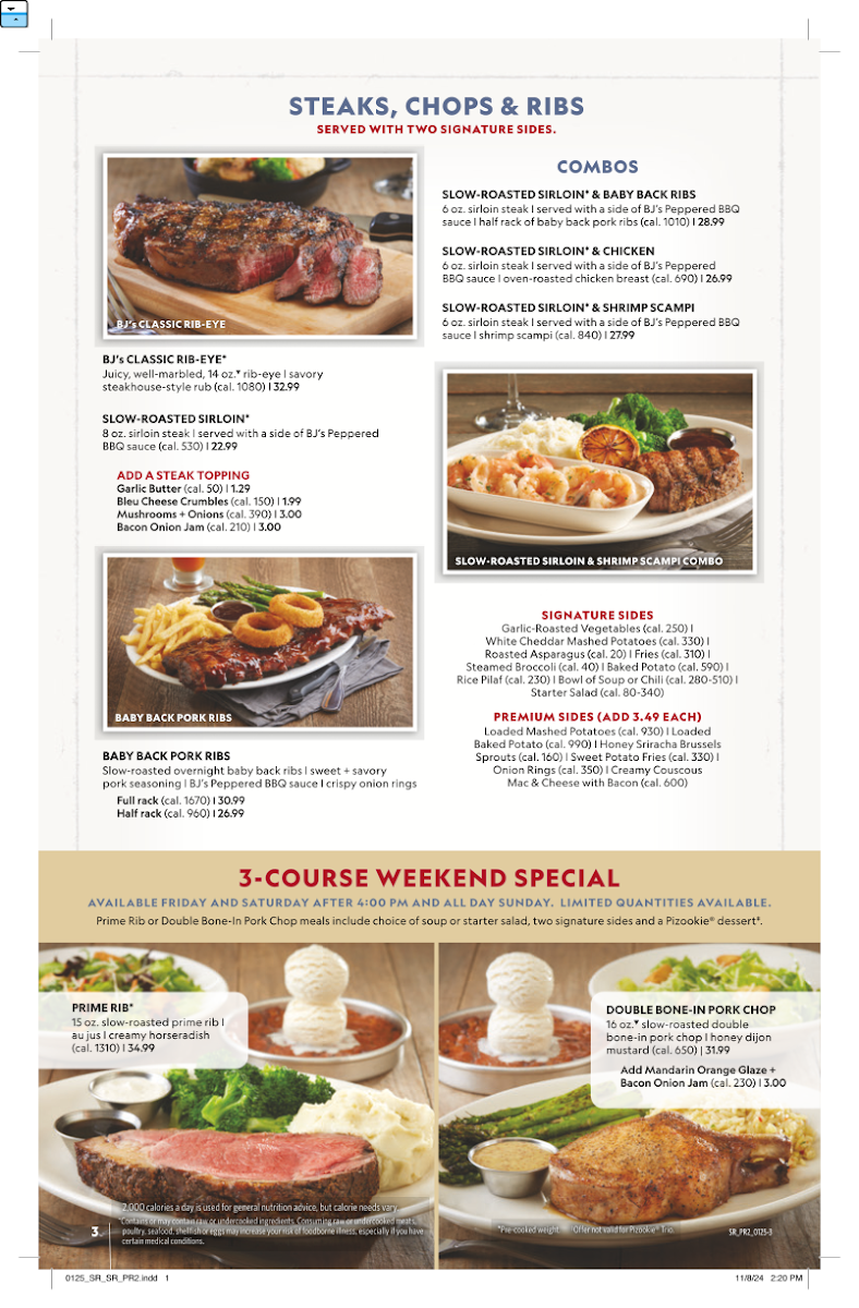 BJ's Restaurant & Brewhouse Menu 9