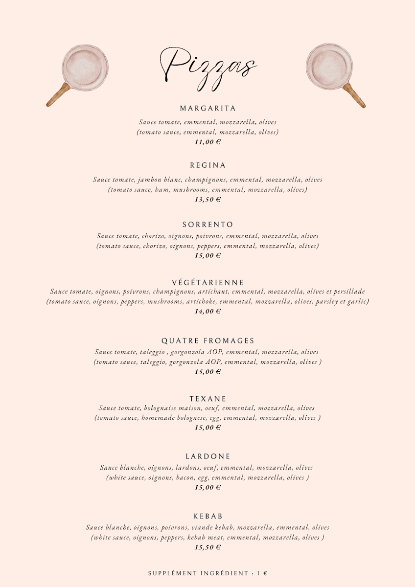 Restaurant La Paillote des Ourmes, Hourtin Menu 2