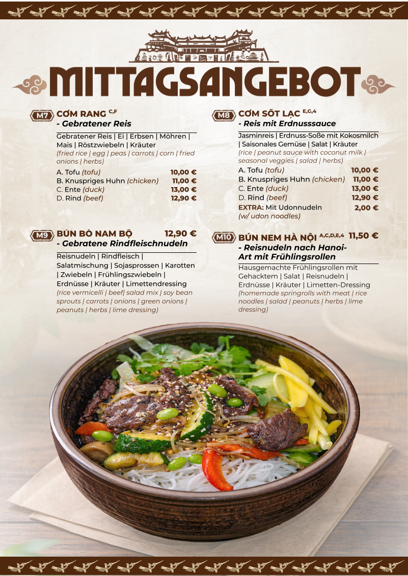 Hue Xua Vietnamesisches und Sushi-Restaurant Menu 10