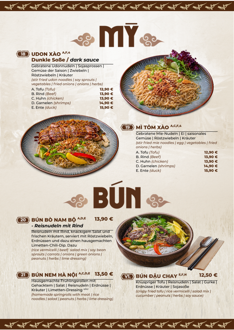 Hue Xua Vietnamesisches und Sushi-Restaurant Menu 5