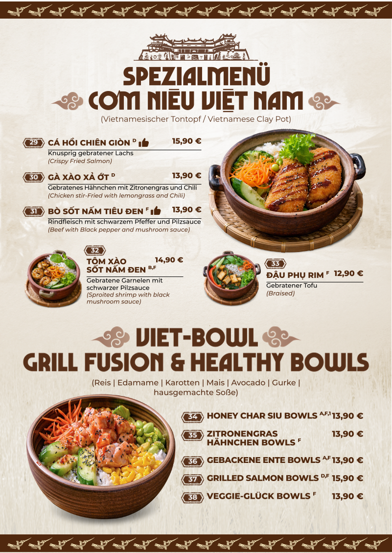 Hue Xua Vietnamesisches und Sushi-Restaurant Menu 6