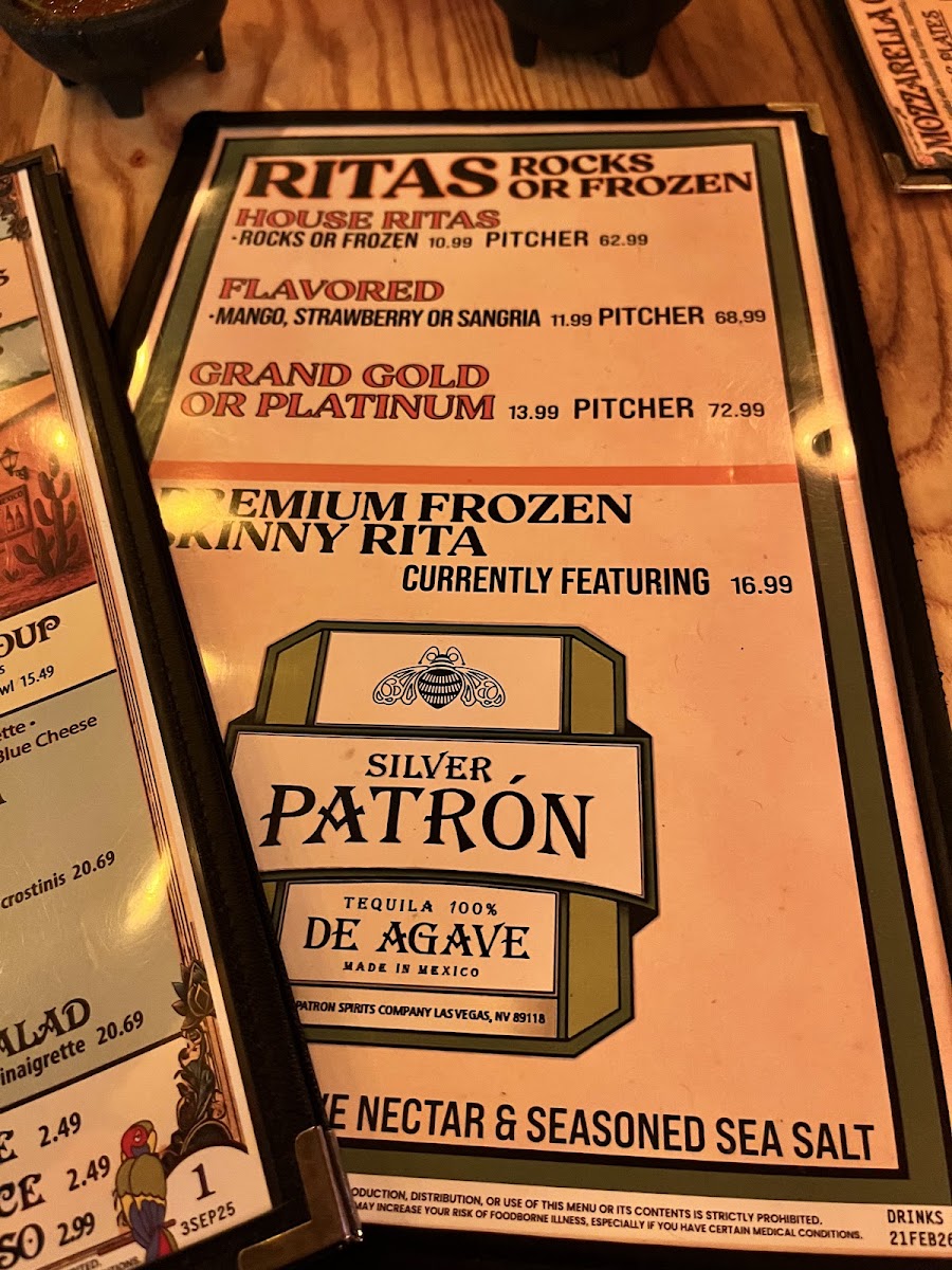 El Tiempo Cantina Menu 2