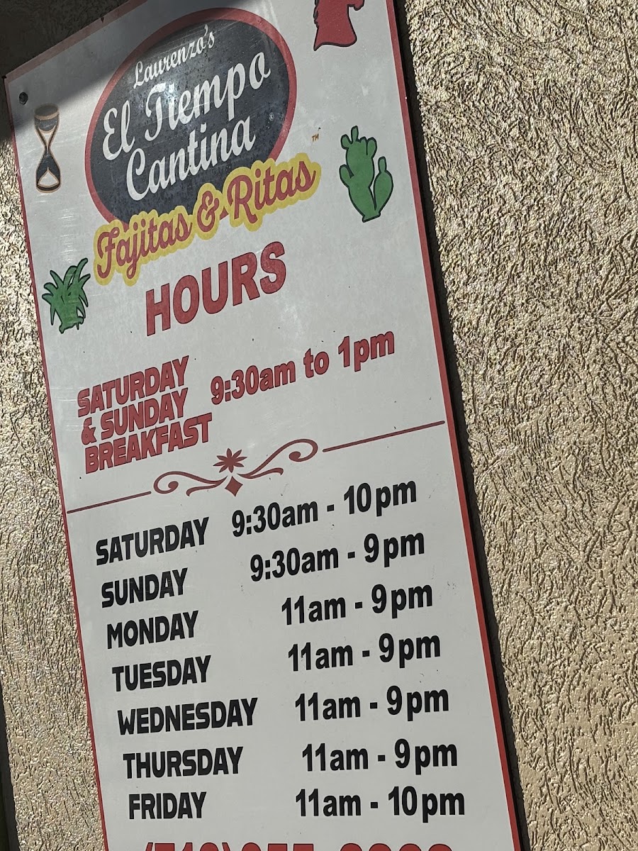El Tiempo Cantina Menu 3