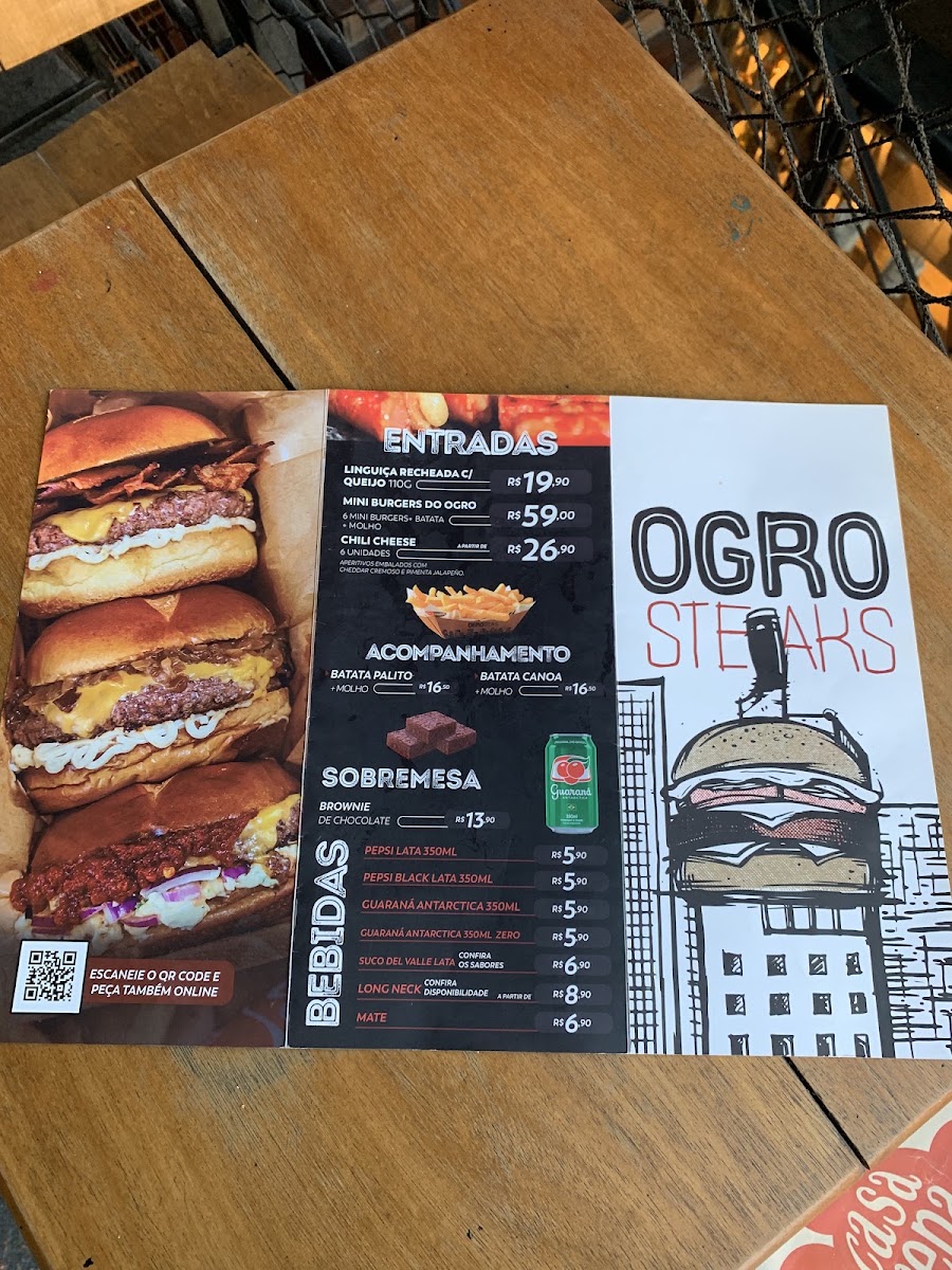Ogro Steaks Botafogo Menu 2