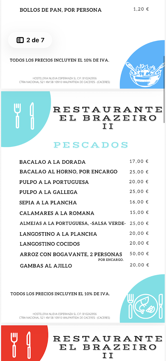 Restaurante O Brazeiro Menu 4