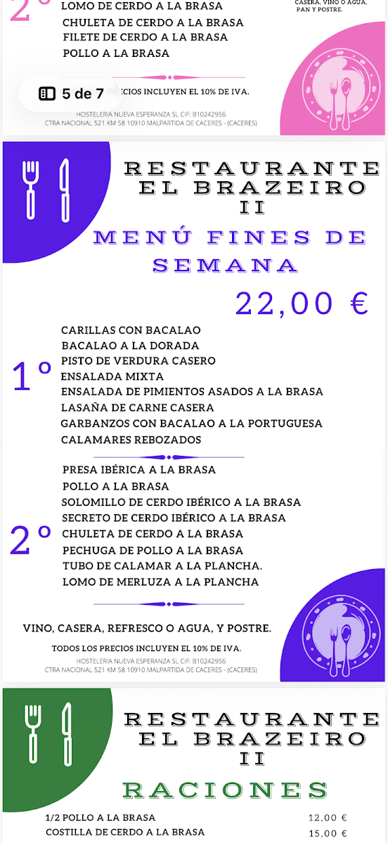 Restaurante O Brazeiro Menu 6