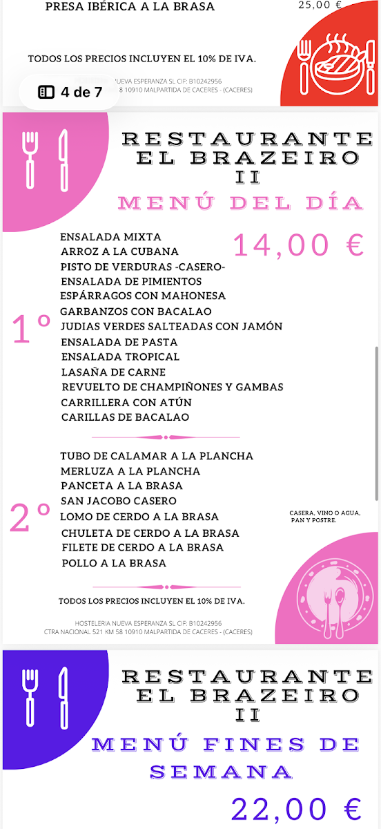 Restaurante O Brazeiro Menu 7