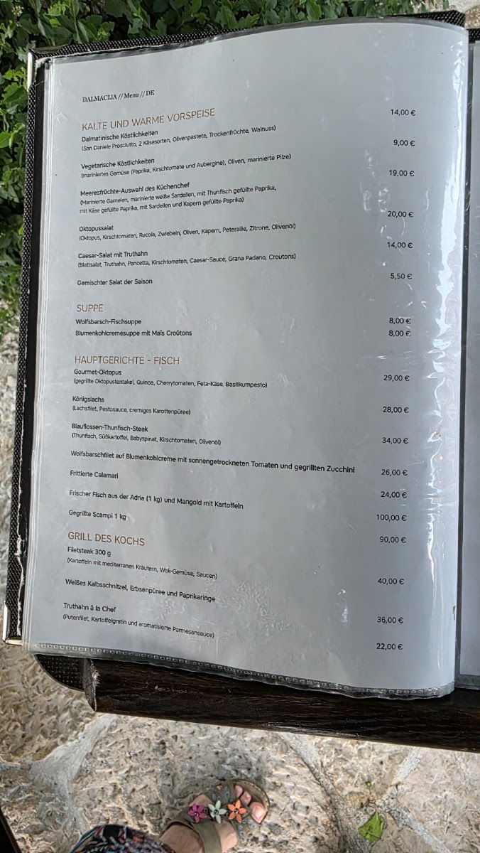 Restaurant - Trattoria, Belvedere Menu 2