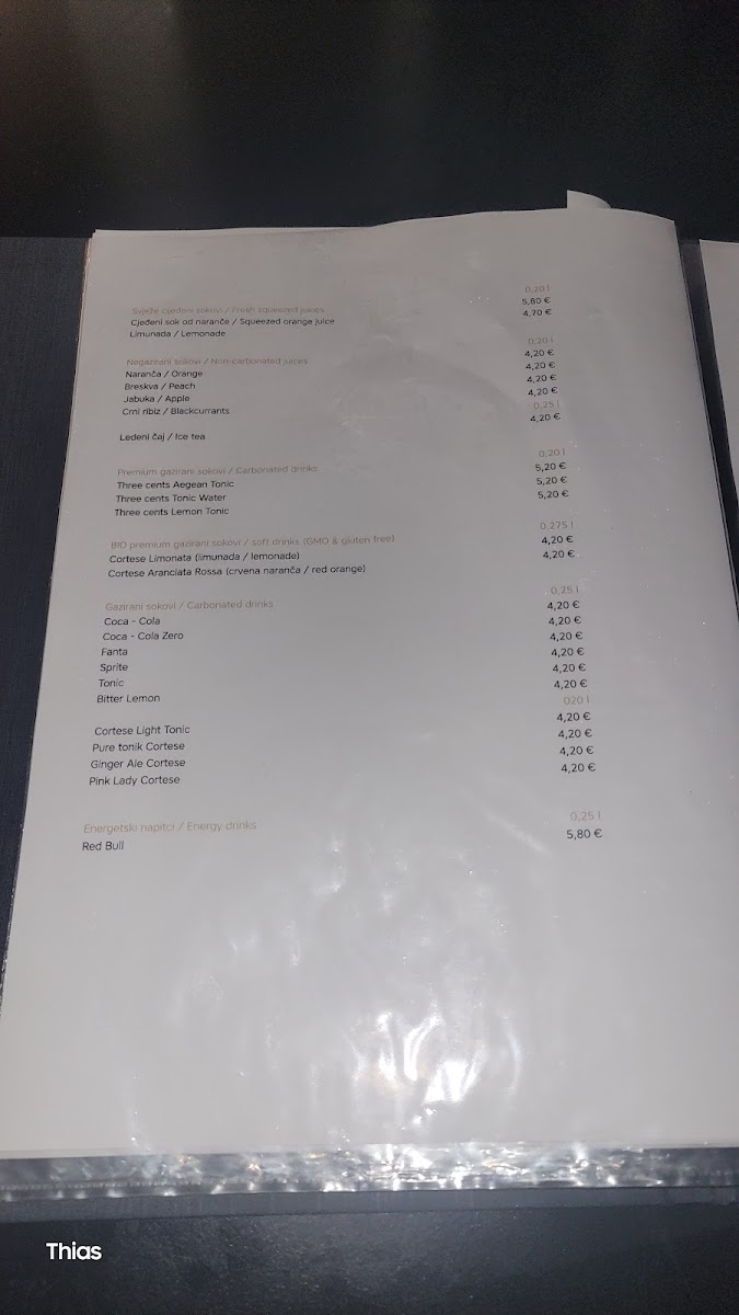 Restaurant - Trattoria, Belvedere Menu 9