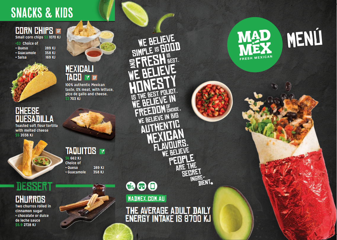 Mad Mex Melbourne Central Menu 5