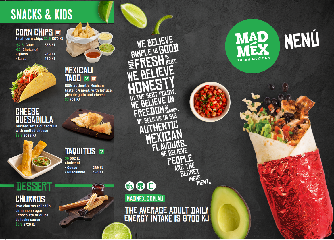 Mad Mex Melbourne Central Menu 6
