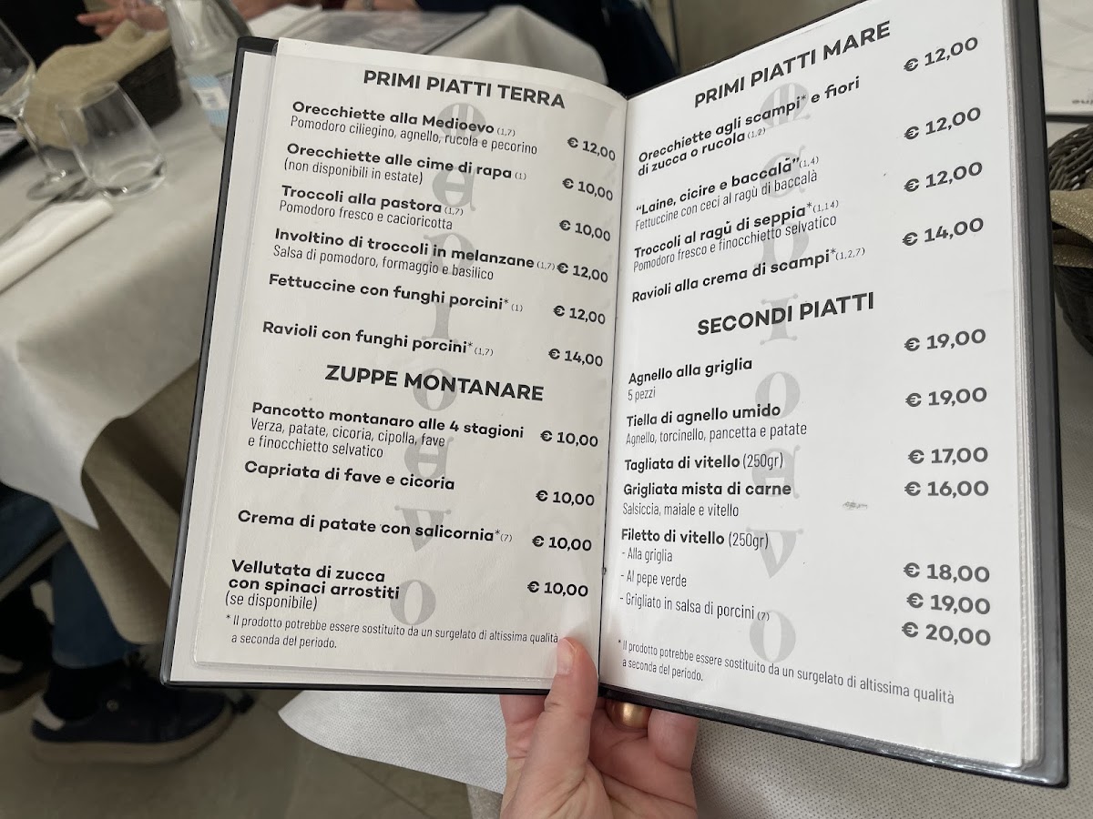 Medioevo Menu 1