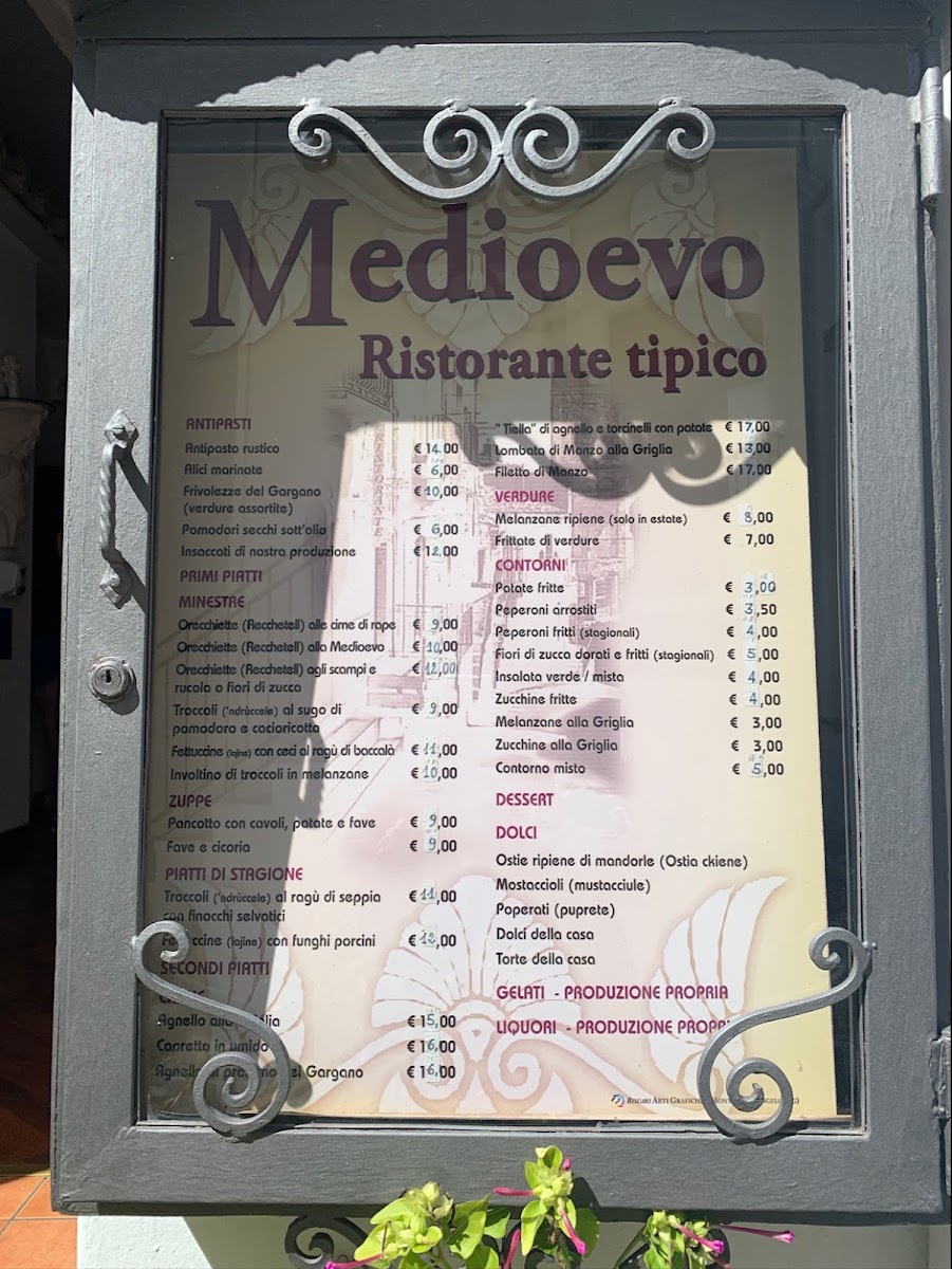 Medioevo Menu 2