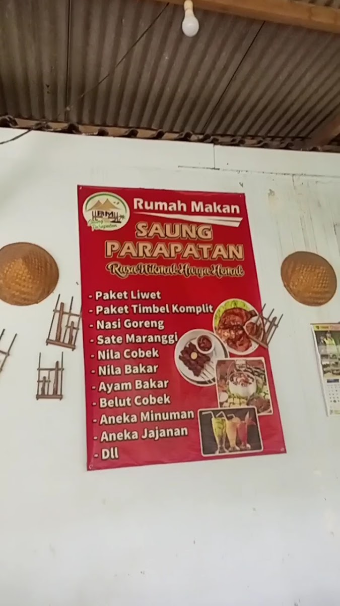 Rumah Makan Saung Parapatan Khas Sunda Menu 1