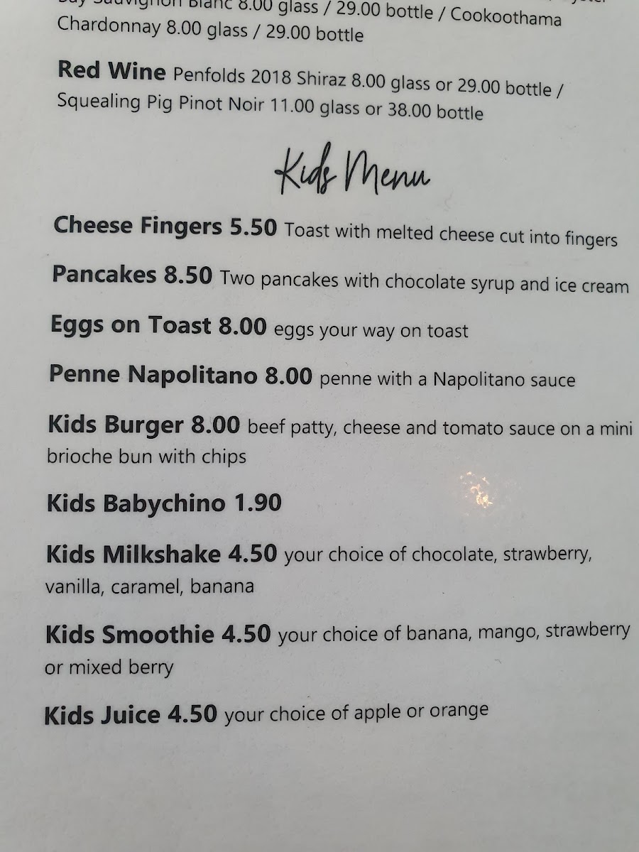 The Old Rosebud Menu 6