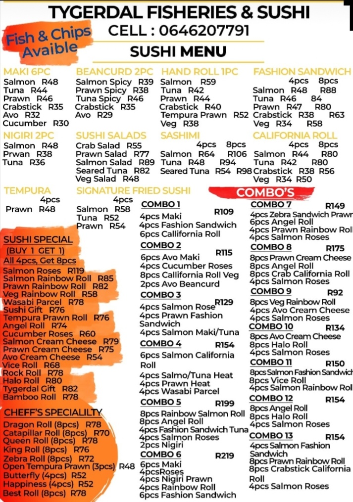 Welo Sushi Menu 2