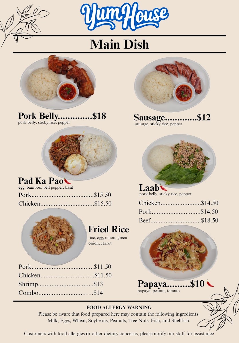 Yum House Menu 2