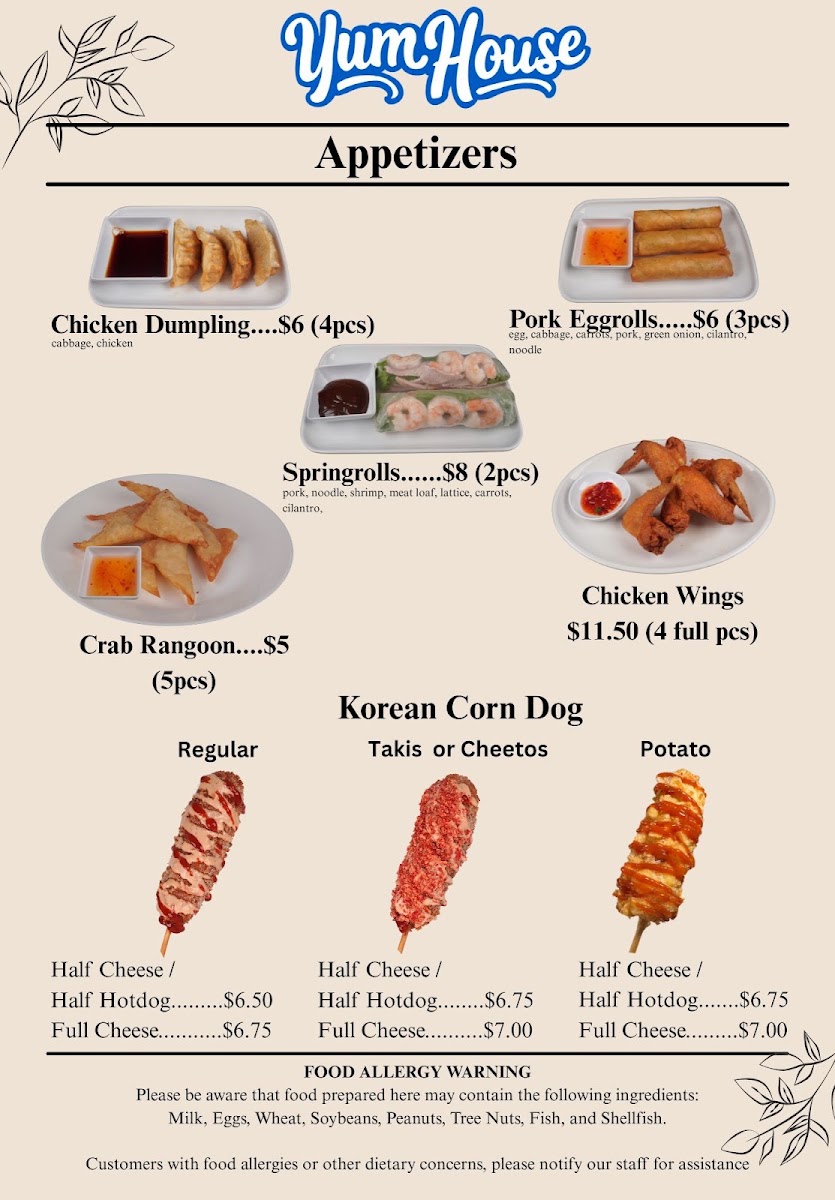 Yum House Menu 3