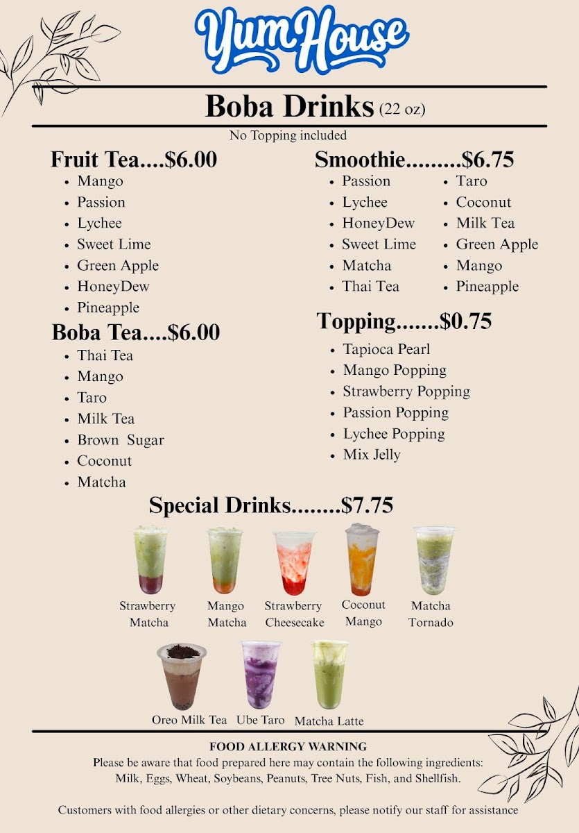 Yum House Menu 4
