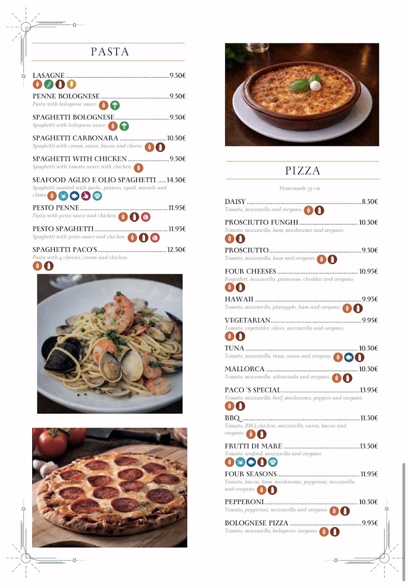 Paco's Restaurant Menu 4