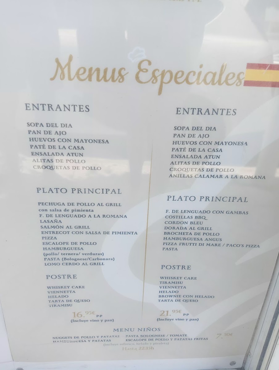Paco's Restaurant Menu 9