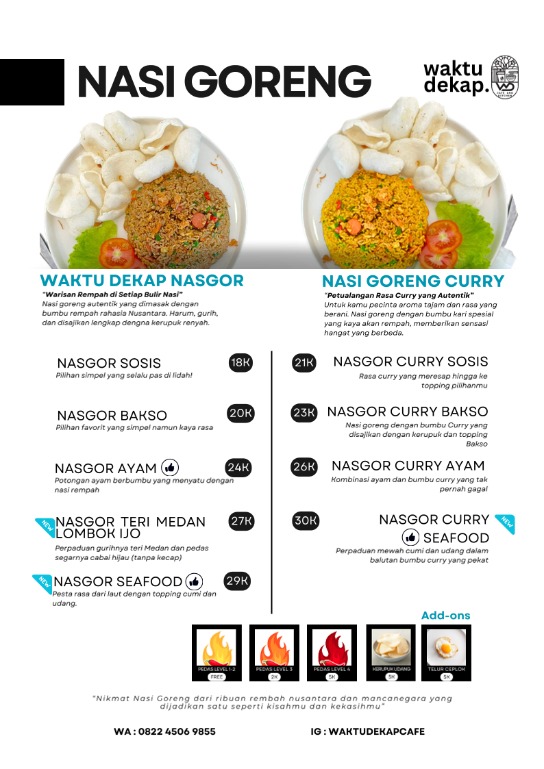 Waktudekap Cafe & Kitchen Menu 1