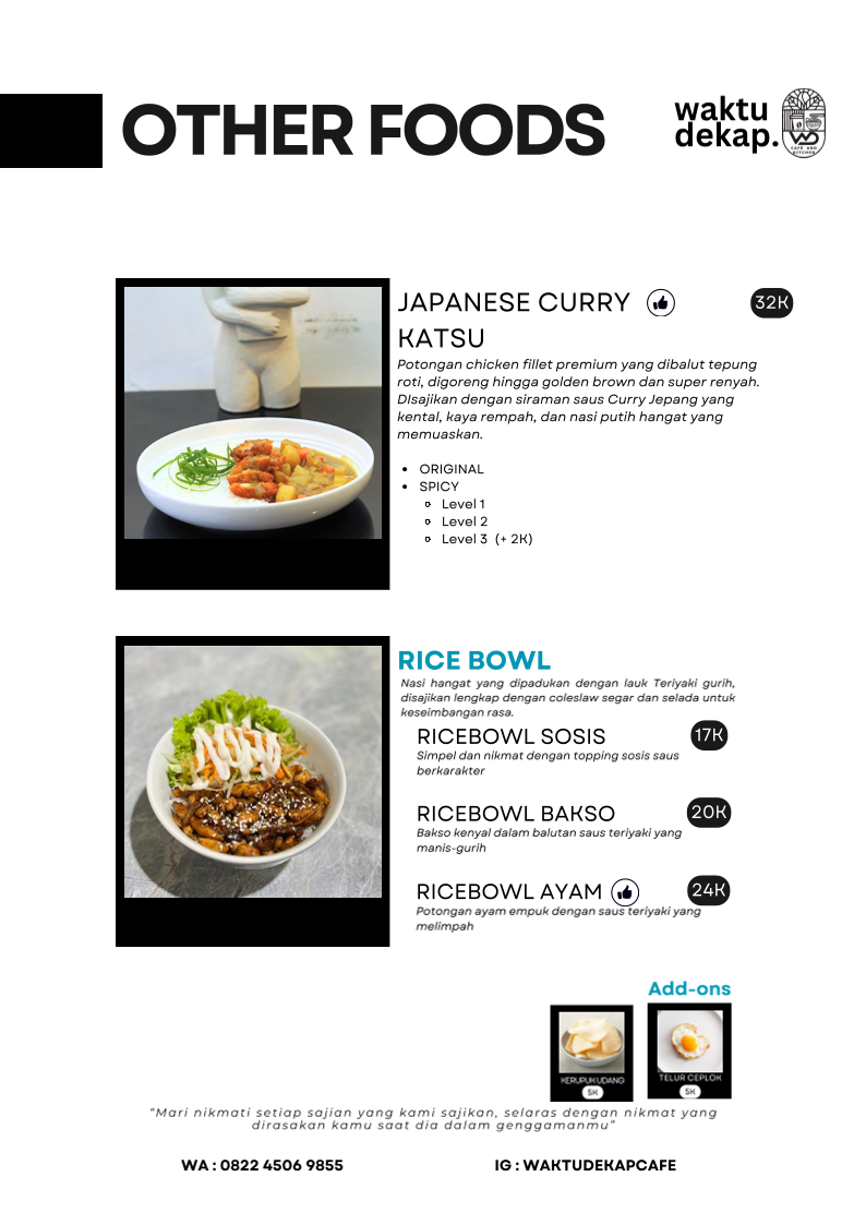 Waktudekap Cafe & Kitchen Menu 3