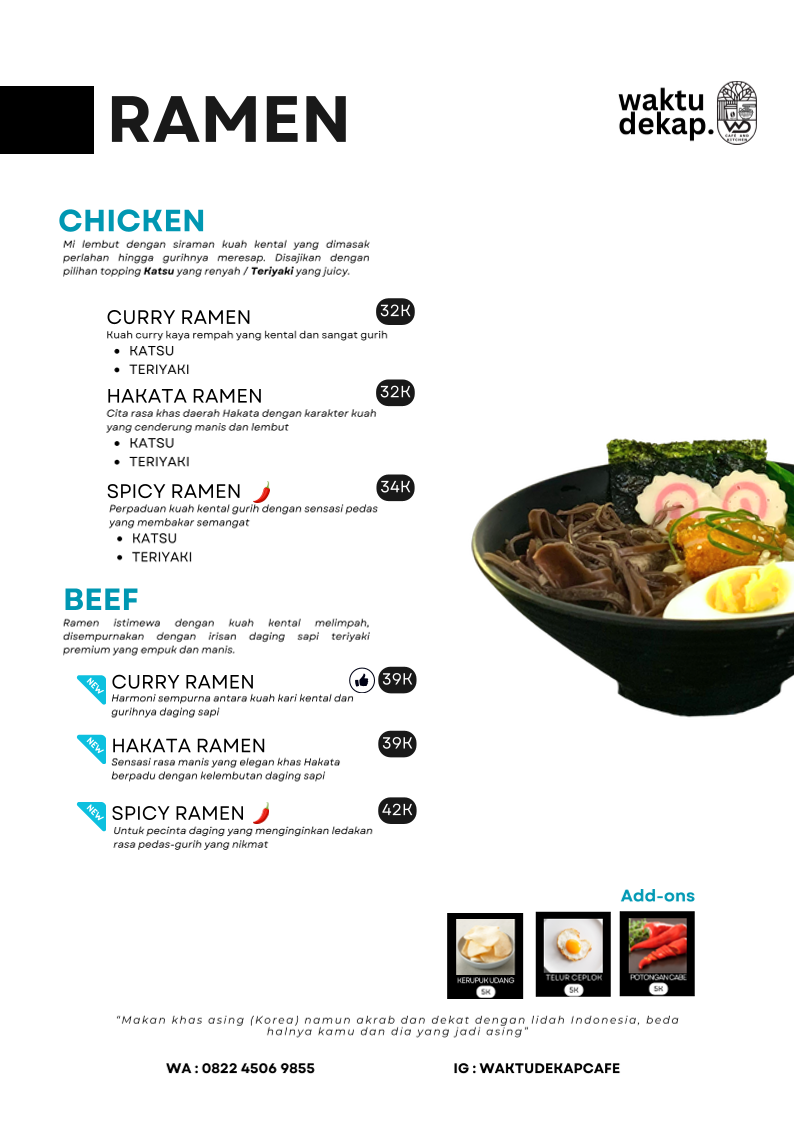 Waktudekap Cafe & Kitchen Menu 4