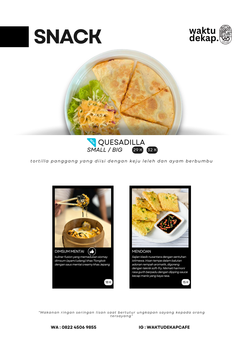 Waktudekap Cafe & Kitchen Menu 9