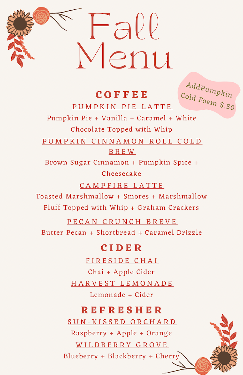Sagebrush Sunrise Coffee Co. Menu 7