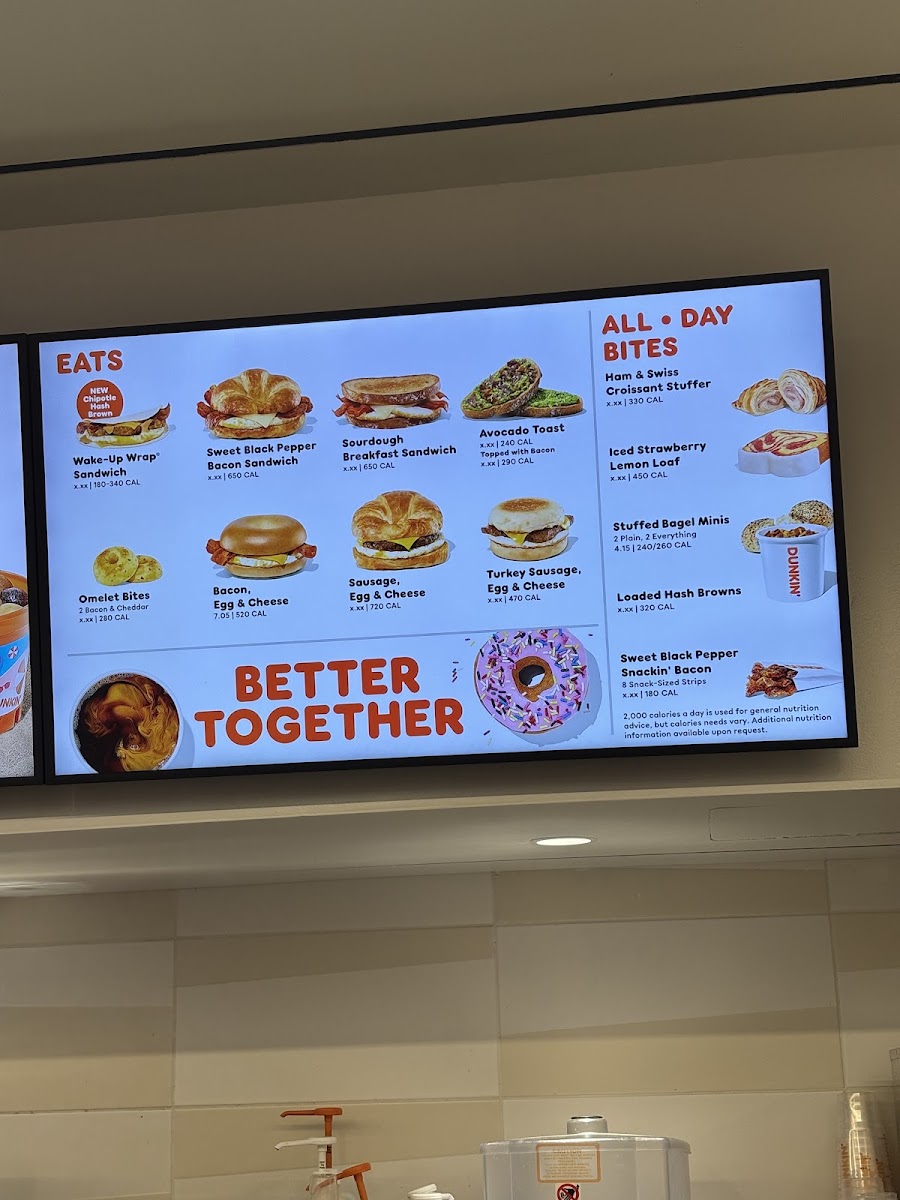 Dunkin' Menu 2