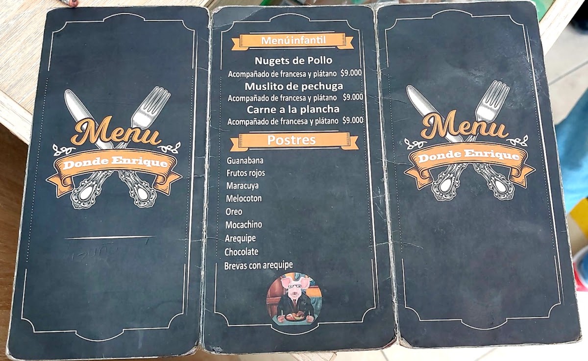Restaurante Donde Enrique Menu 2