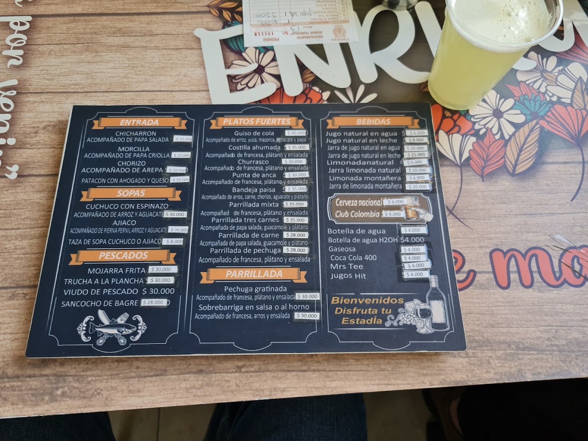 Restaurante Donde Enrique Menu 4