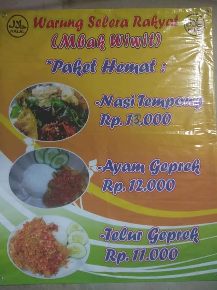 Warung Selera Rakyat( Mbak Wiwit) Menu 2