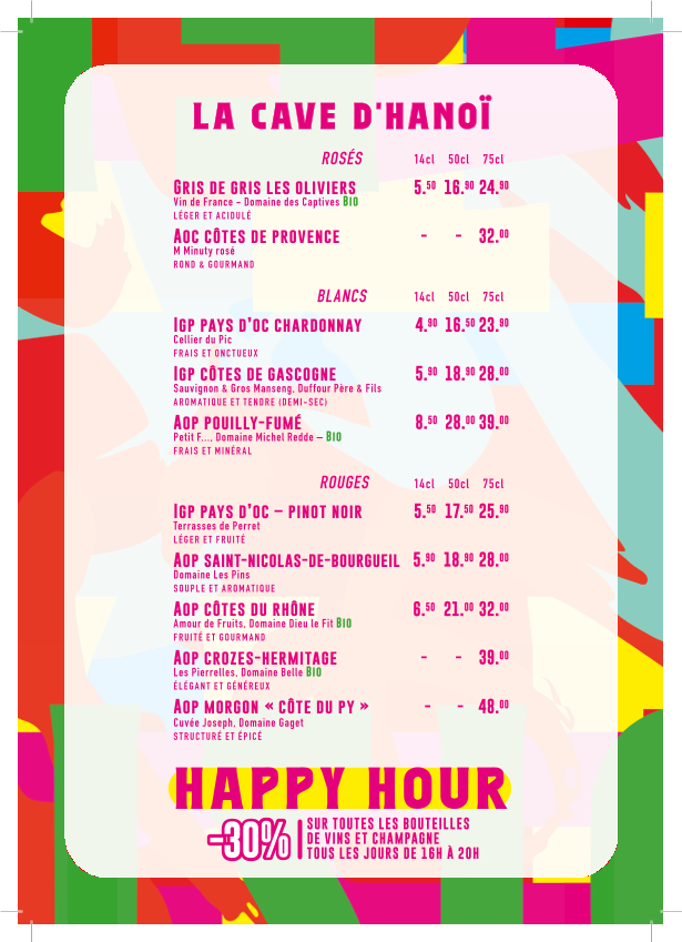 Hanoï Cà Phê Opéra Menu 4