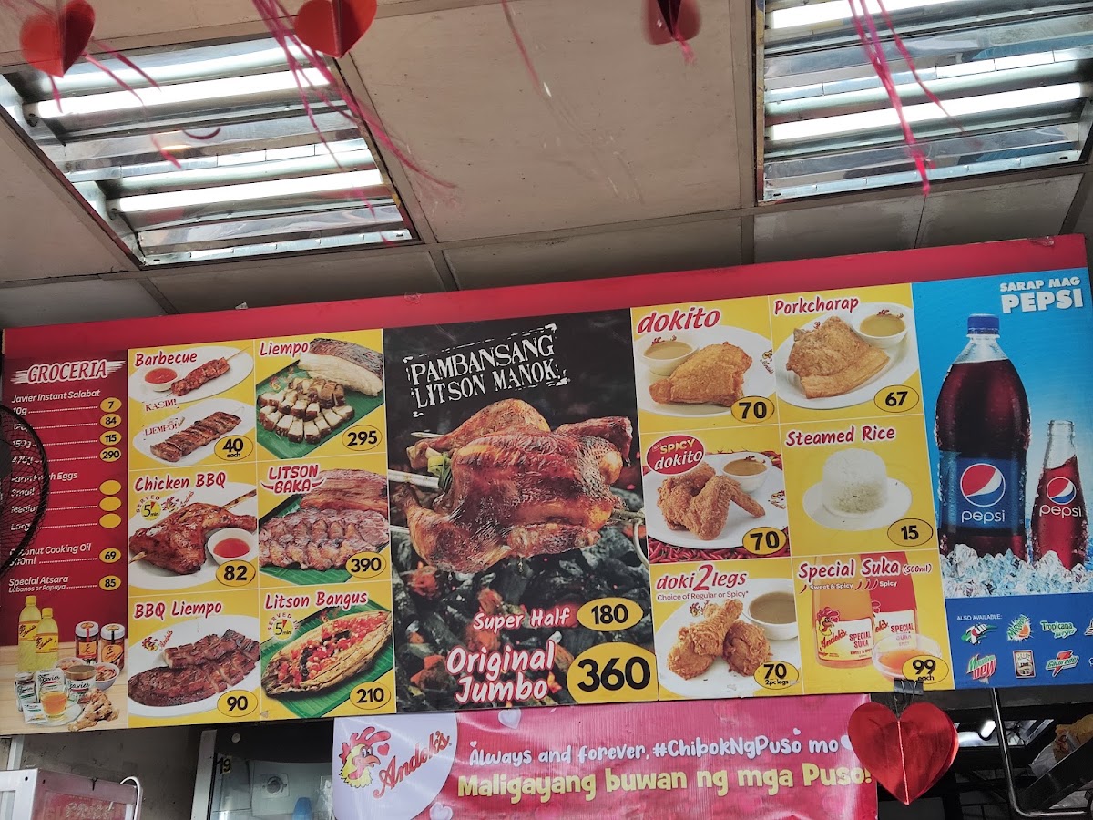 Andok's Menu 1