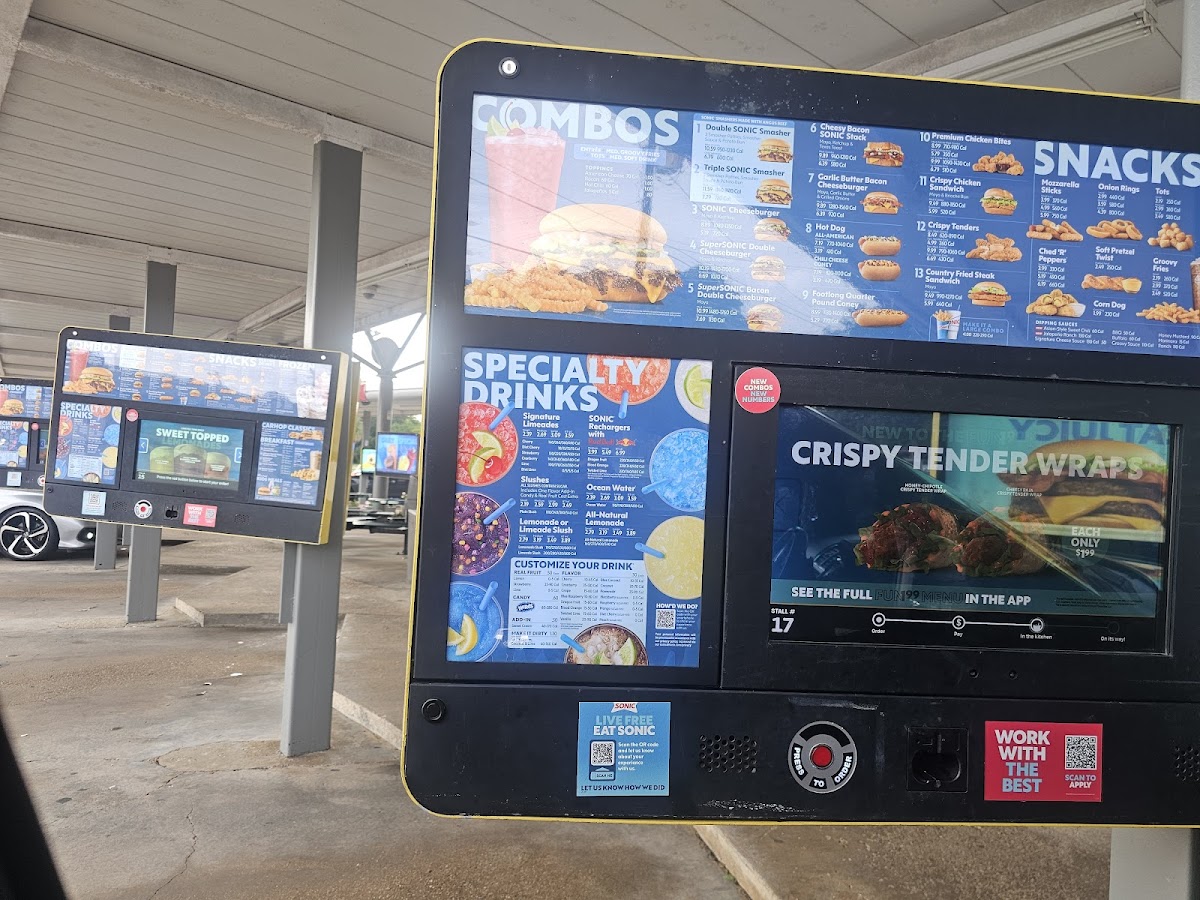Sonic Drive-In Menu 1