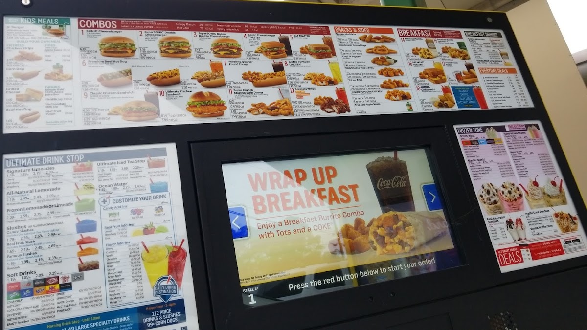 Sonic Drive-In Menu 2