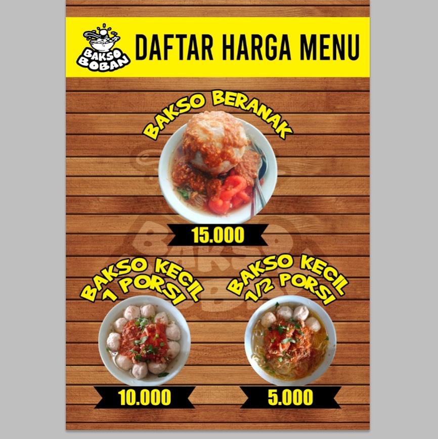 Bakso Boban Menu 3