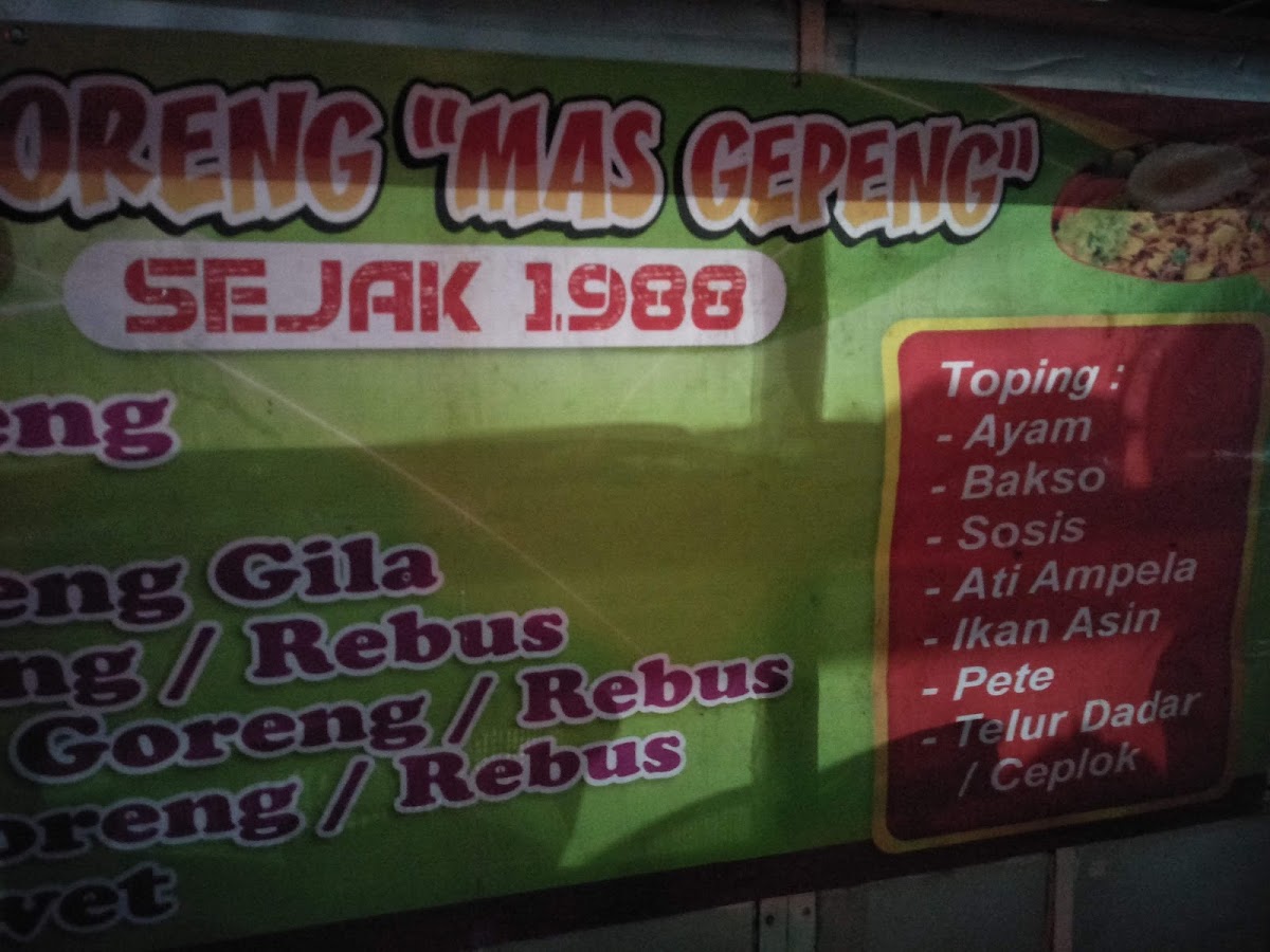Nasi Goreng Mas Gepeng Menu 4