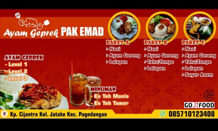 Ayam geprek pak EMAD Menu 1