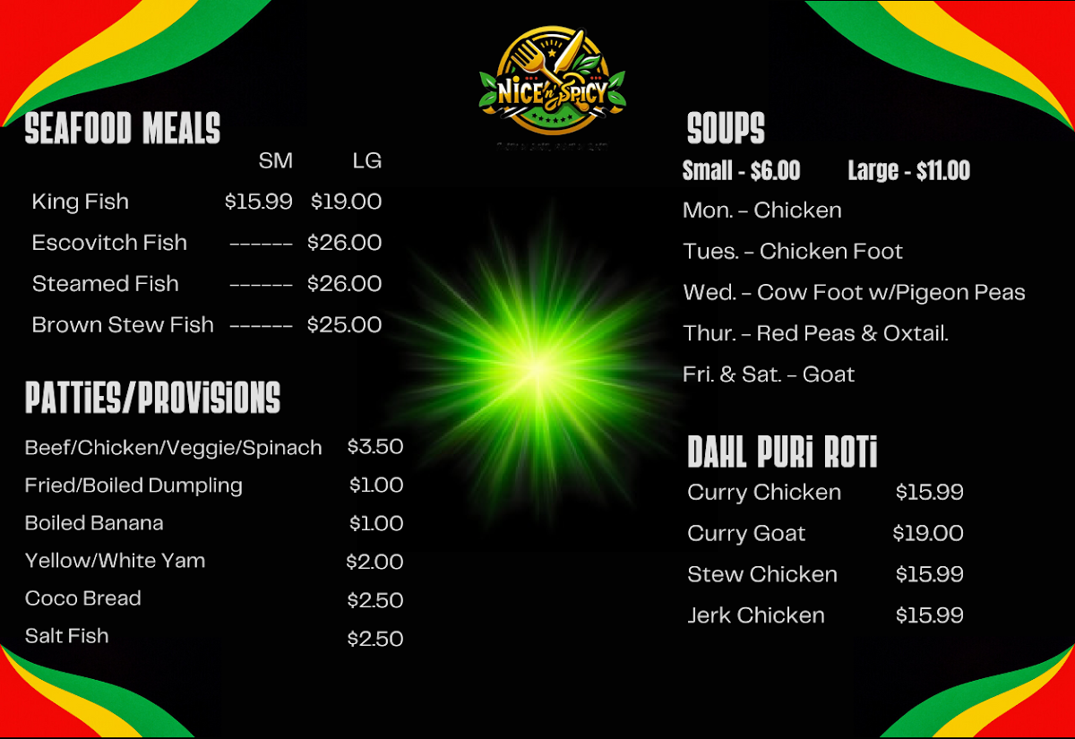 Nice N Spicy Menu 3