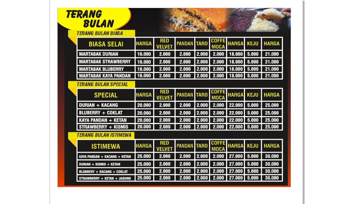 Martabak bandung 5758 Menu 1
