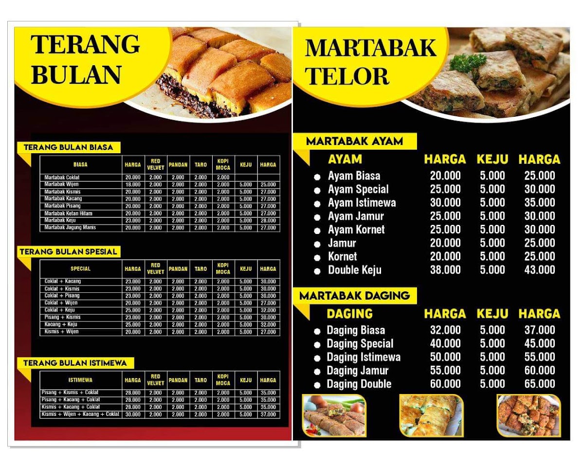 Martabak bandung 5758 Menu 2