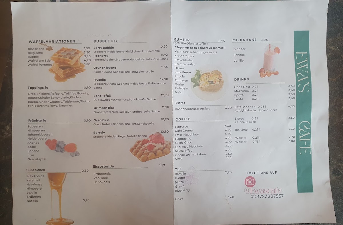 EWAS CAFE Menu 3