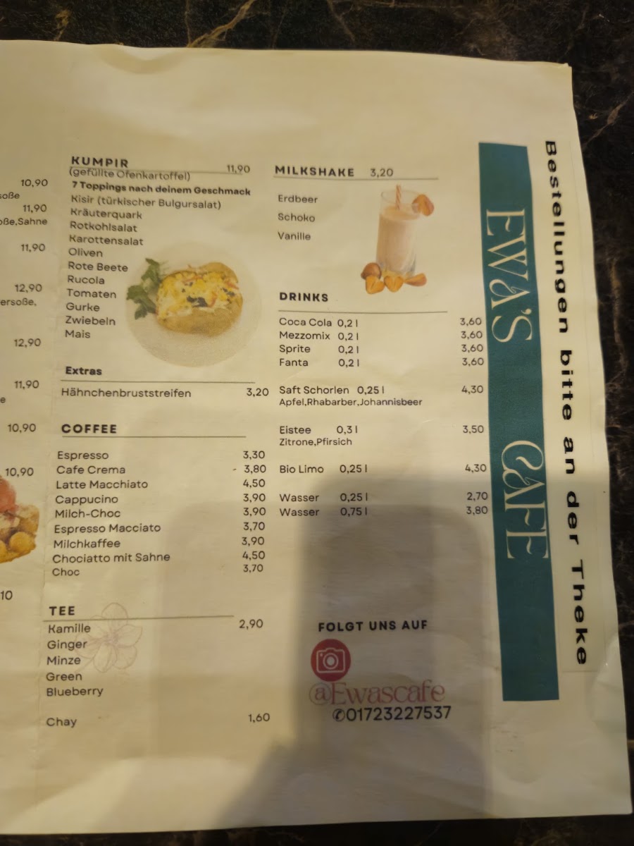 EWAS CAFE Menu 7