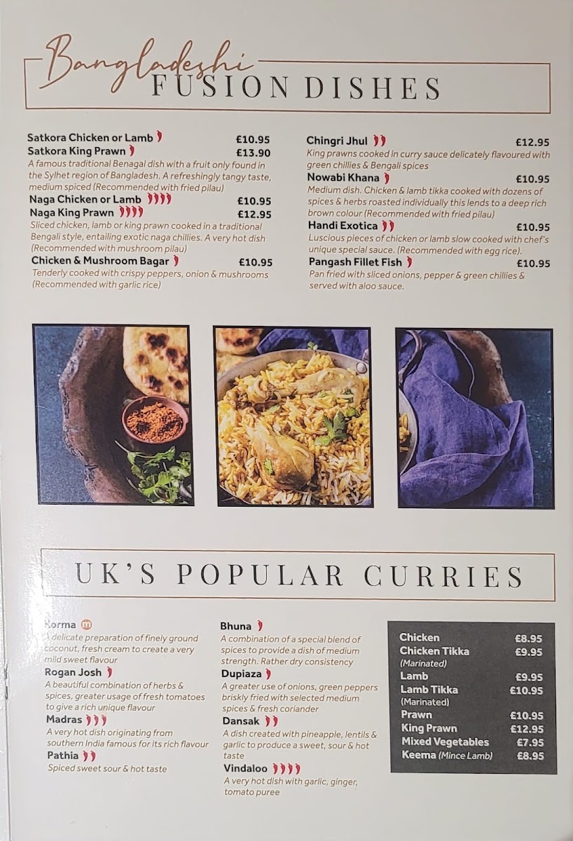 Valley Spice Menu 3