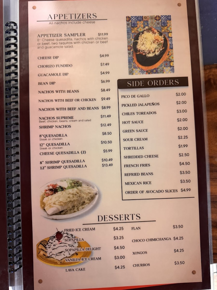 MI TORO SUPREMO LLC Menu 5